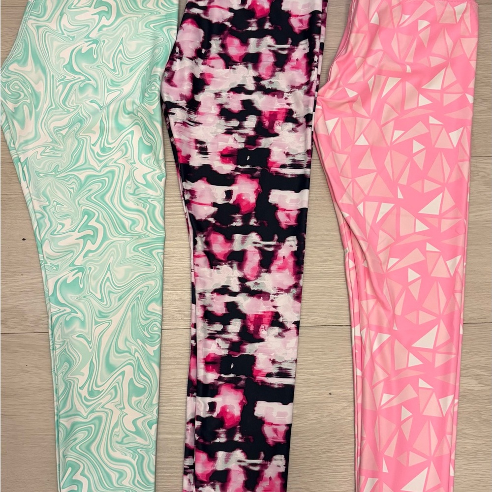 Athletic Works Kids Leggings - Mint, Black, Pink